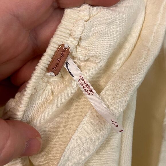 Free People Melted Hearts Linen Blend Mini Dress Size Large - Picture 8 of 9